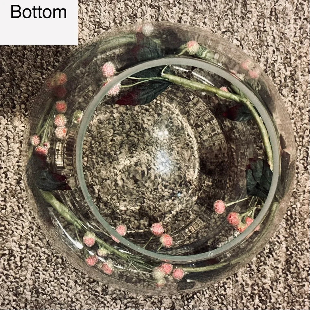 Decorative Floating Candle/Clear Glass Centerpiece Bowl & 6 Floating Candles